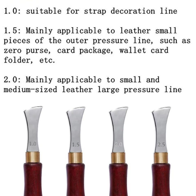 Czerwona Drewniana Rączka Skór – Groover Stitching Tool recenzja i cena